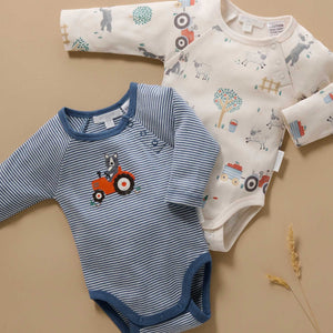 Pure Baby Herding Sheep Print Body Suit 2 Pack - Baby Gifts Australia