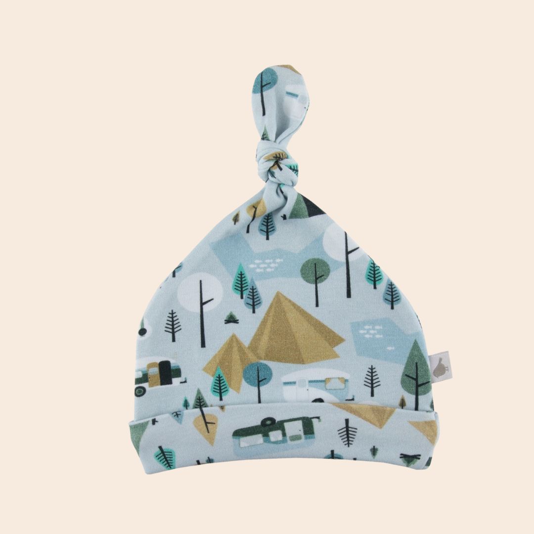 Retro Camping Organic Hat - Baby Gifts Australia