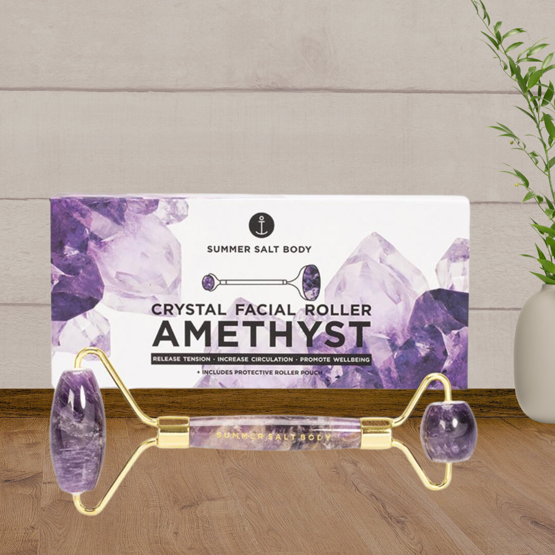 Summer Salt Body Amethyst Crystal Facial Roller - Baby Gifts Australia