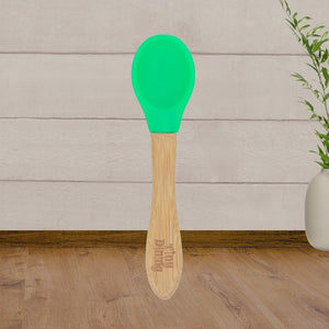 TINY DINING GREEN BAMBOO SPOON - Baby Gifts Australia