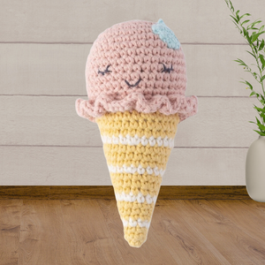 Crochet Rattle - Isla Icecream - Baby Gifts Australia