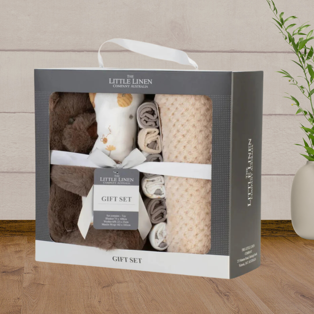 TLLC Boxed Baby Gift Set Nectar Bear - Baby Gifts Australia