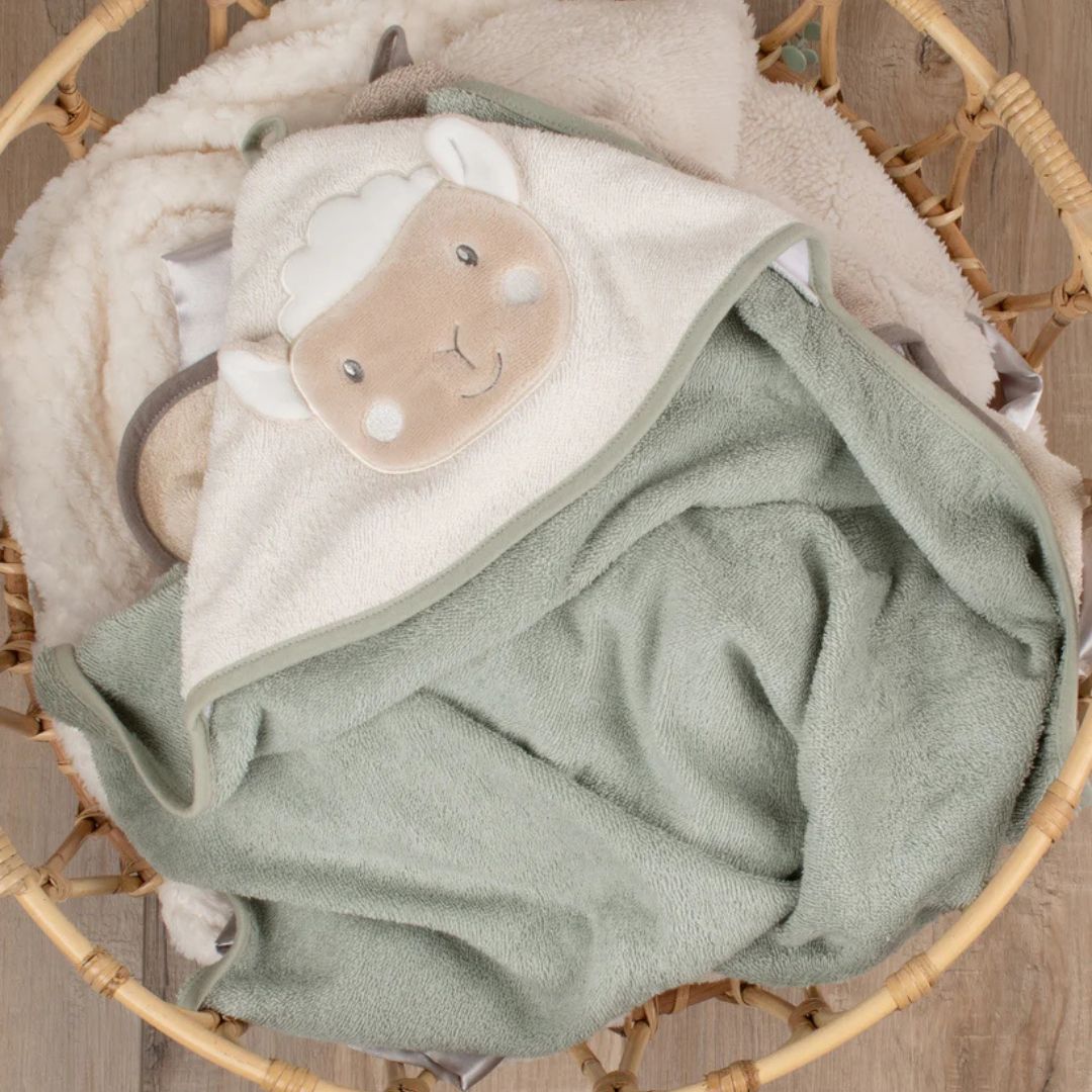 TLLC Character Hooded Towel - Farmyard Lamb - Baby Gifts Australia