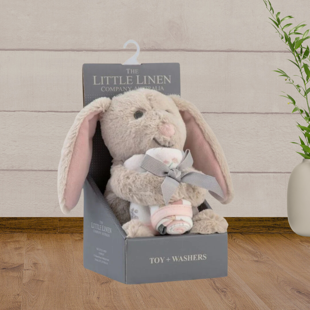 TLLC Plush Toy & Washers Harvest Bunny - Baby Gifts Australia