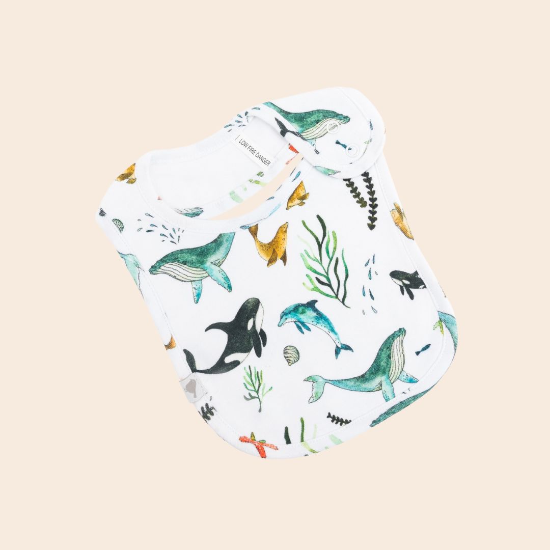 Under the Sea Organic Cotton Bib - Baby Gifts Australia