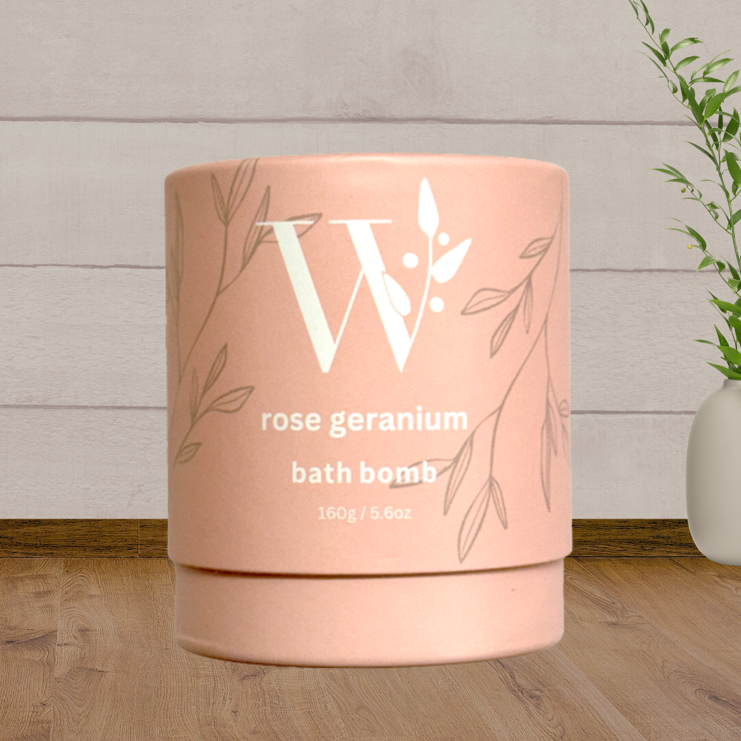 Wheelers Hill Soaps Rose & Geranium Bath Bomb - Baby Gifts Australia