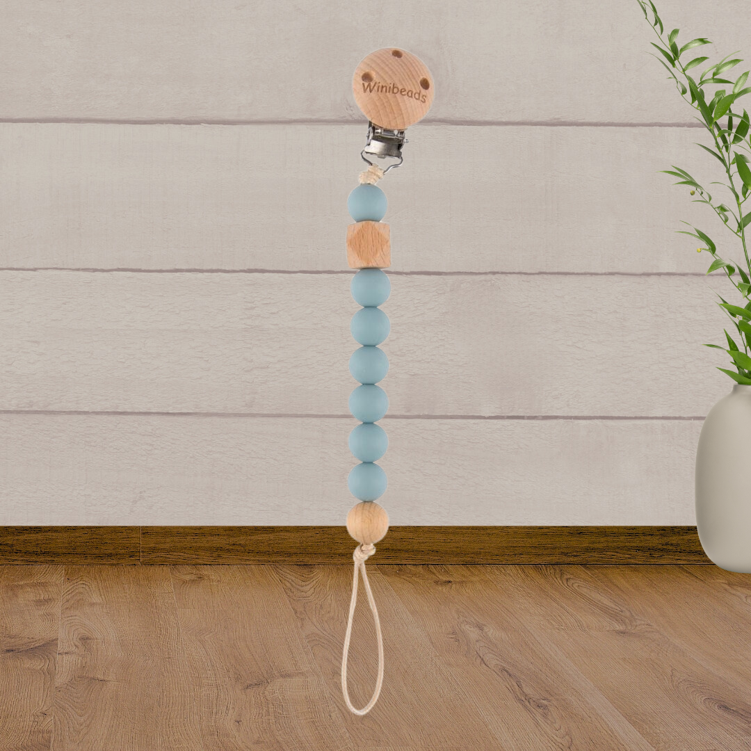 Winibeads Dusty Blue Charlie Dummy Chain - Baby Gifts Australia