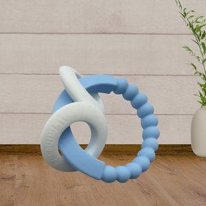 Winibeads Blue & White Wine Teether - Baby Gifts Australia