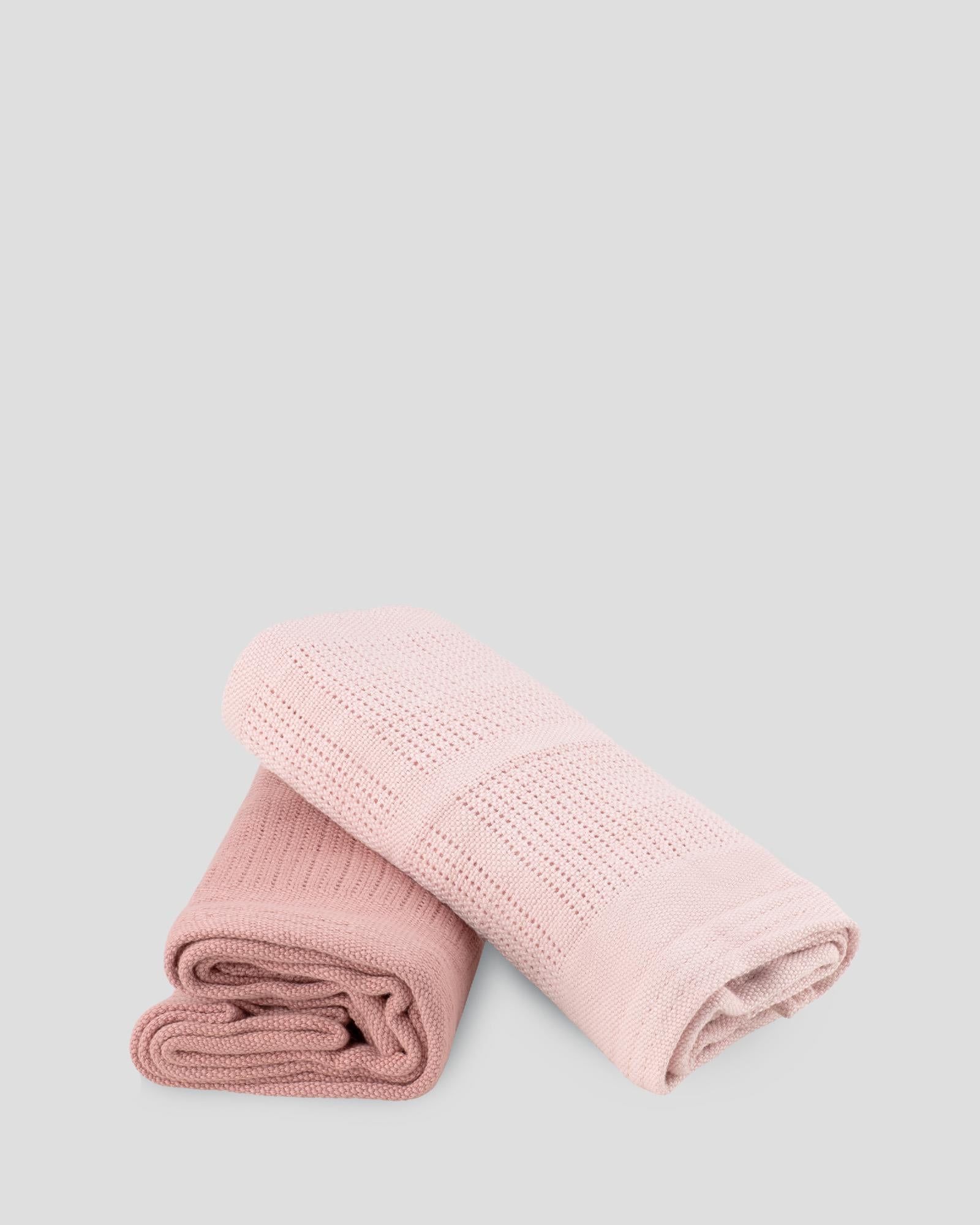 Dusty Rose Bamboo Cellular Baby Blanket 2 Pack