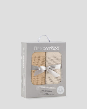 Iced Coffee Bamboo Cellular Baby Blanket 2 Pack