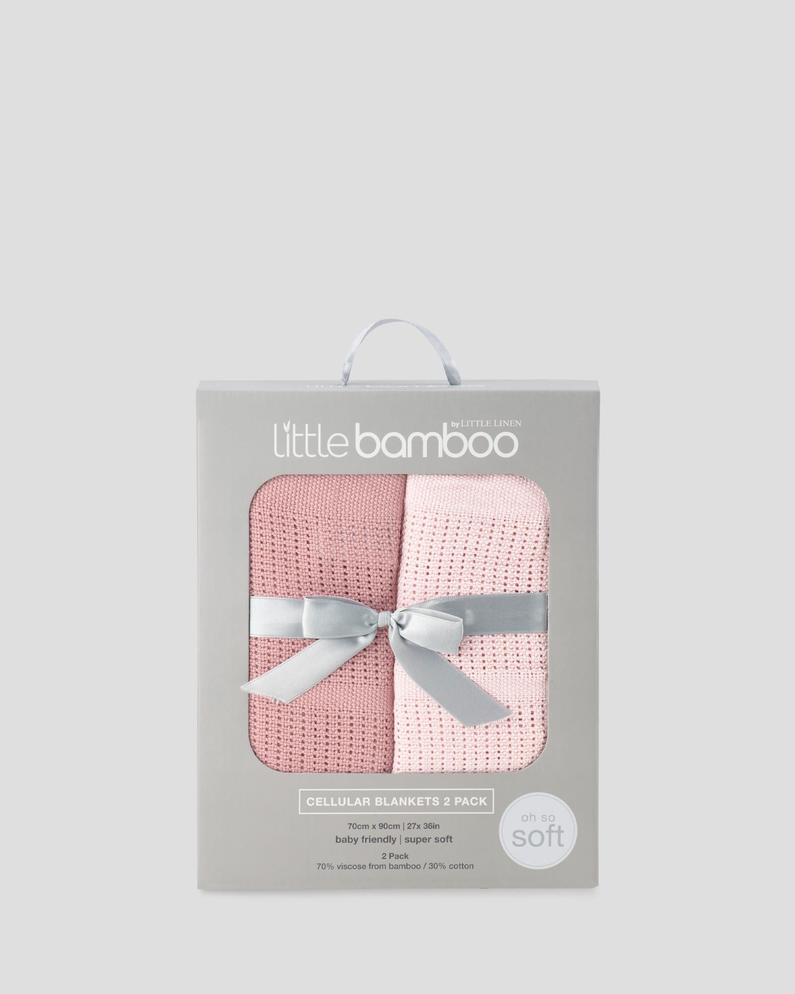Little Bamboo Cellular Blanket 2Pk Dusty Rose for Baby