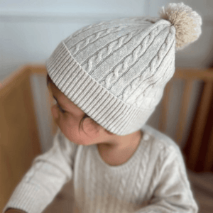 Pure Baby Cable Knit Beanie - Baby Gifts Australia
