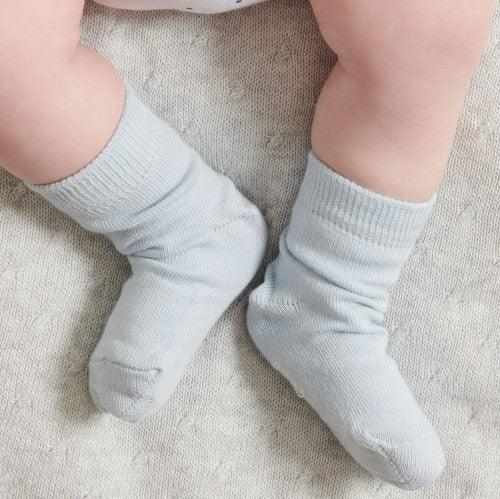 Pure Baby Essentials Blue Socks 3pk - Baby Gifts Australia