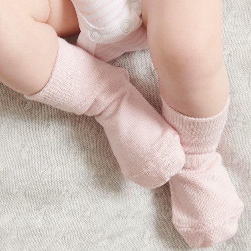 Pure Baby Essentials Pink Socks 3pk - Baby Gifts Australia