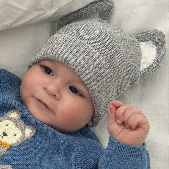 Pure Baby Husky Ears Beanie - Baby Gifts Australia