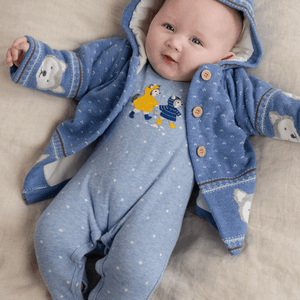 Pure Baby Winter Blue Growsuit - Baby Gifts Australia