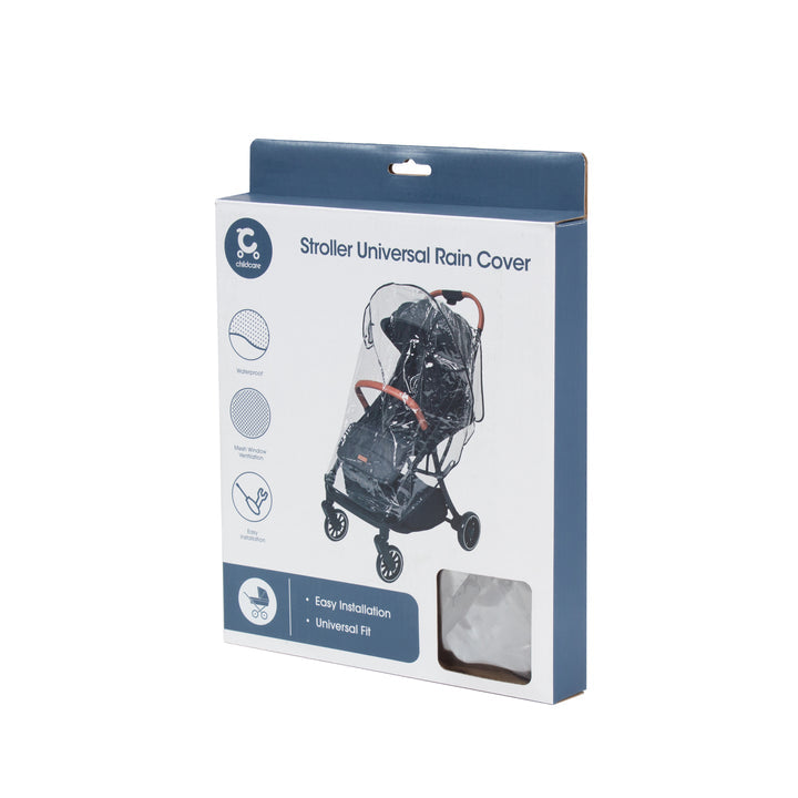 Stroller universal rain cover packaging on a white background