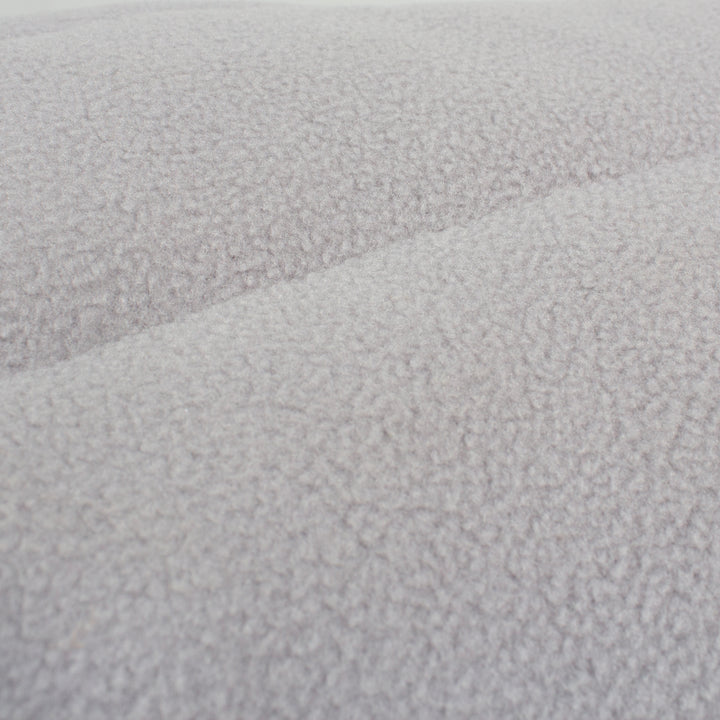 Close-up of textured gray fabric