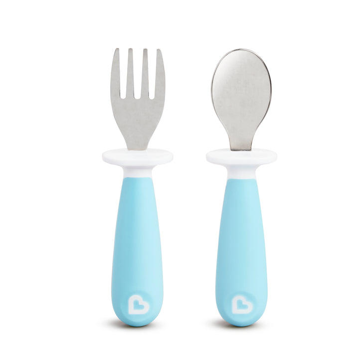 Raise Toddler Fork and Spoon Set (Blue) - Baby Gifts Australia