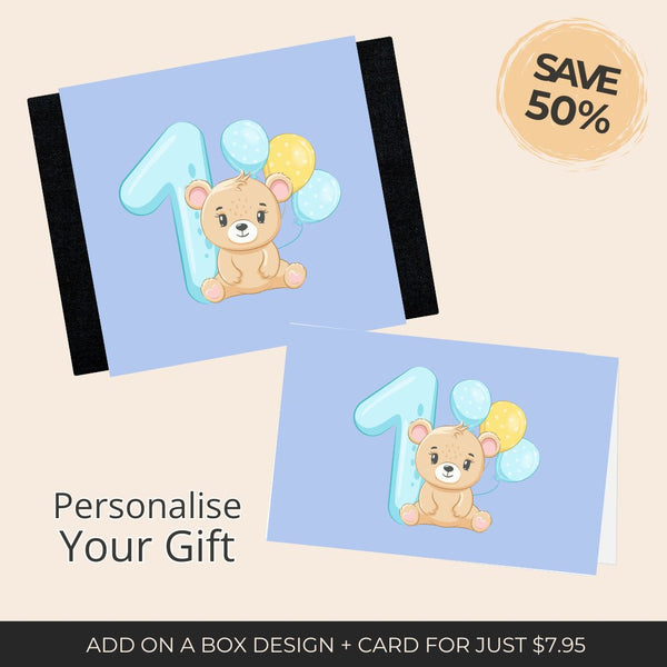 1st Baby Birthday Sleeve + B'Day Boy Card Bundle