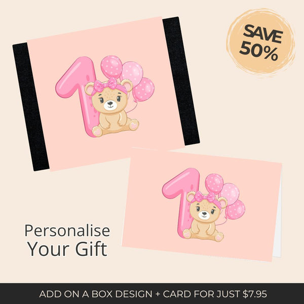 1st Baby Birthday Sleeve + B'Day Girl Card Bundle