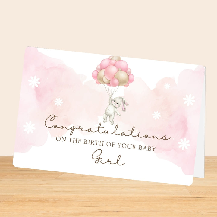 Congratulations Baby Girl Greeting Card - Baby Gifts Australia