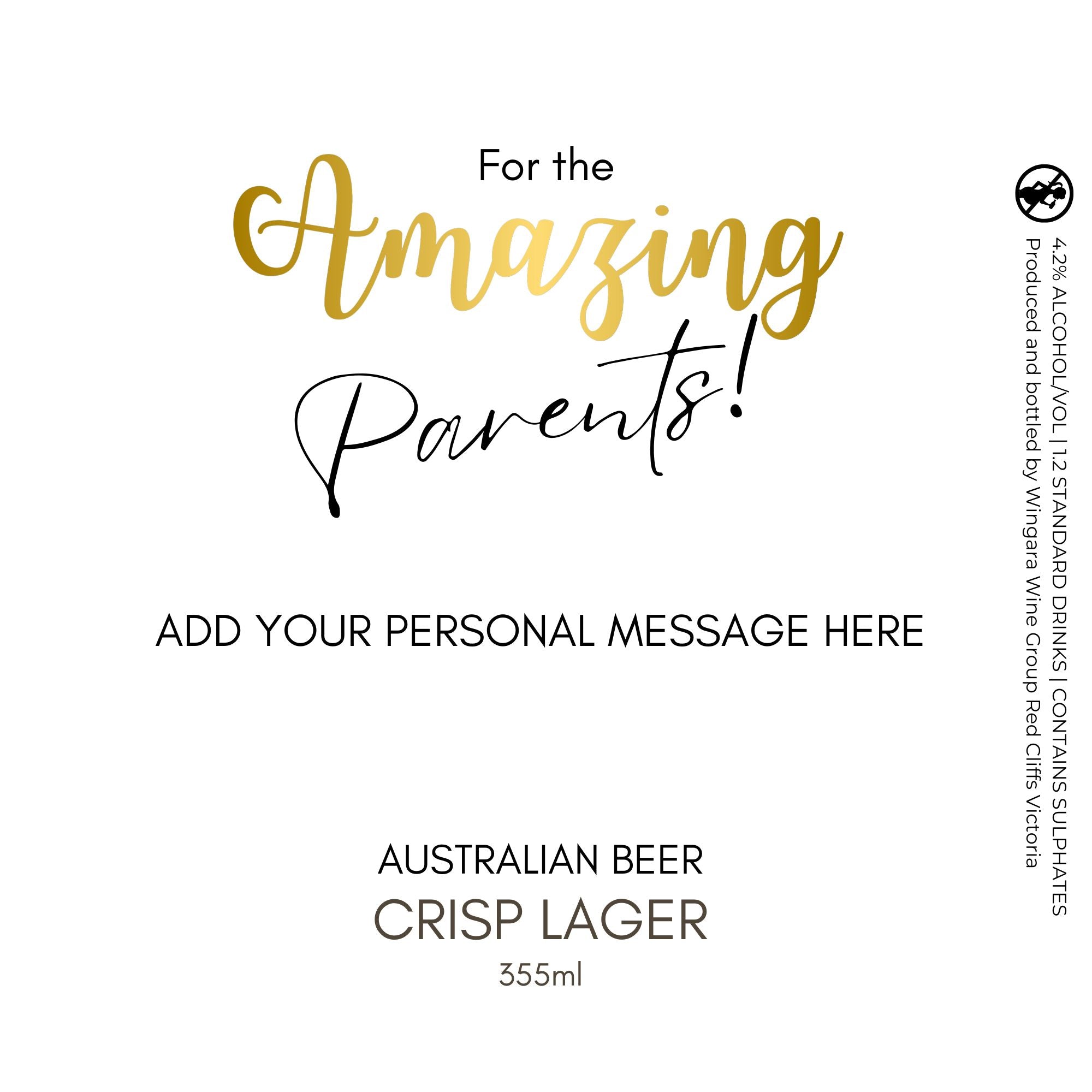 Amazing Parents Beer Label