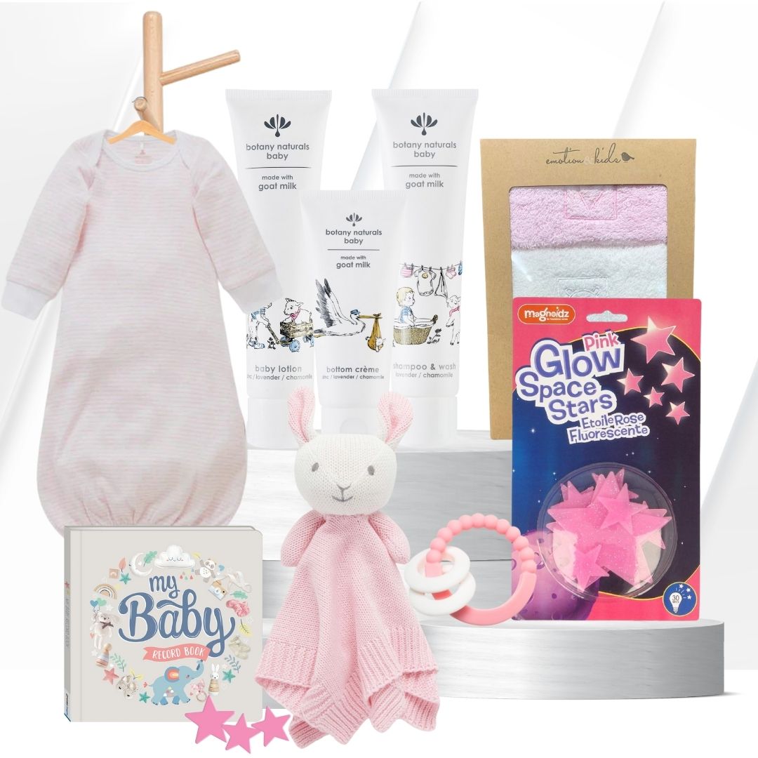 New Born Baby Girl Bedtime Hamper