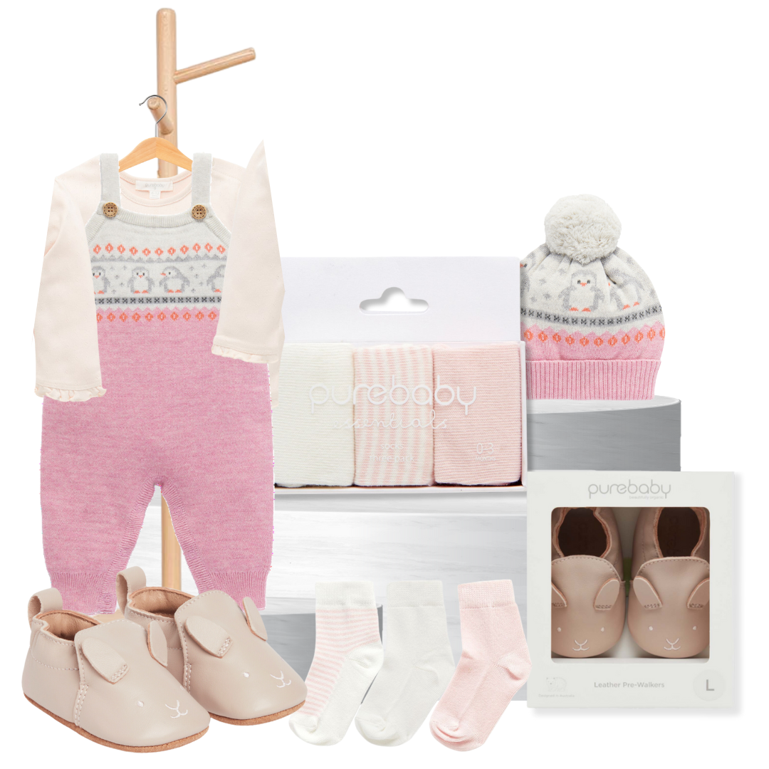 Baby Girl's First Shoes Hamper