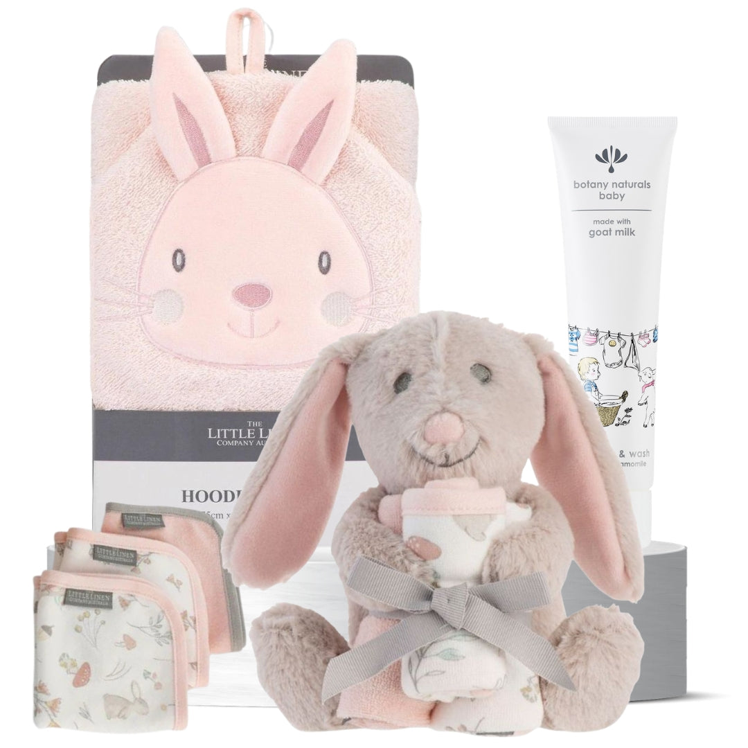 Baby Girl's Cuddly Bathtime Hamper