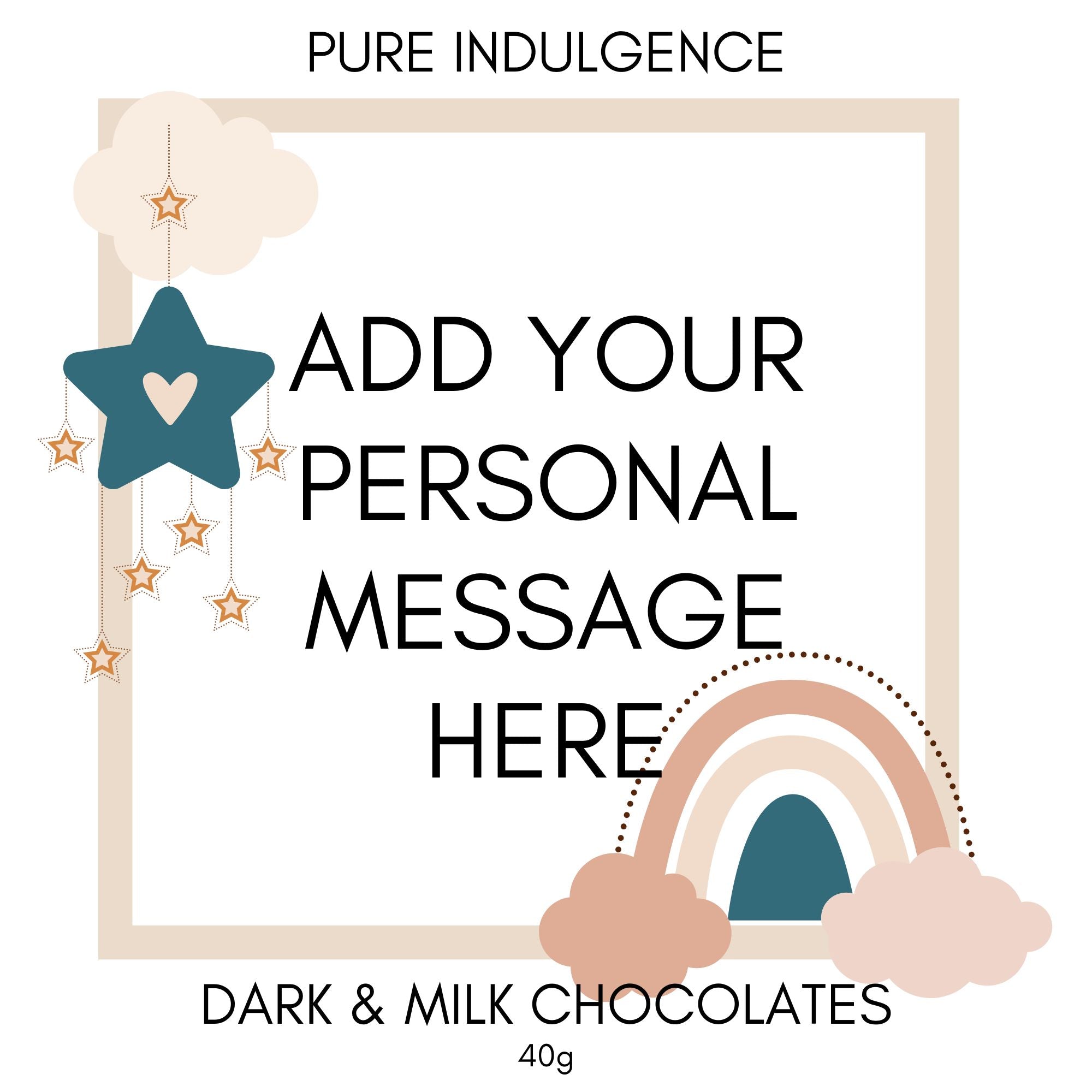 Rainbow Chocolate Label