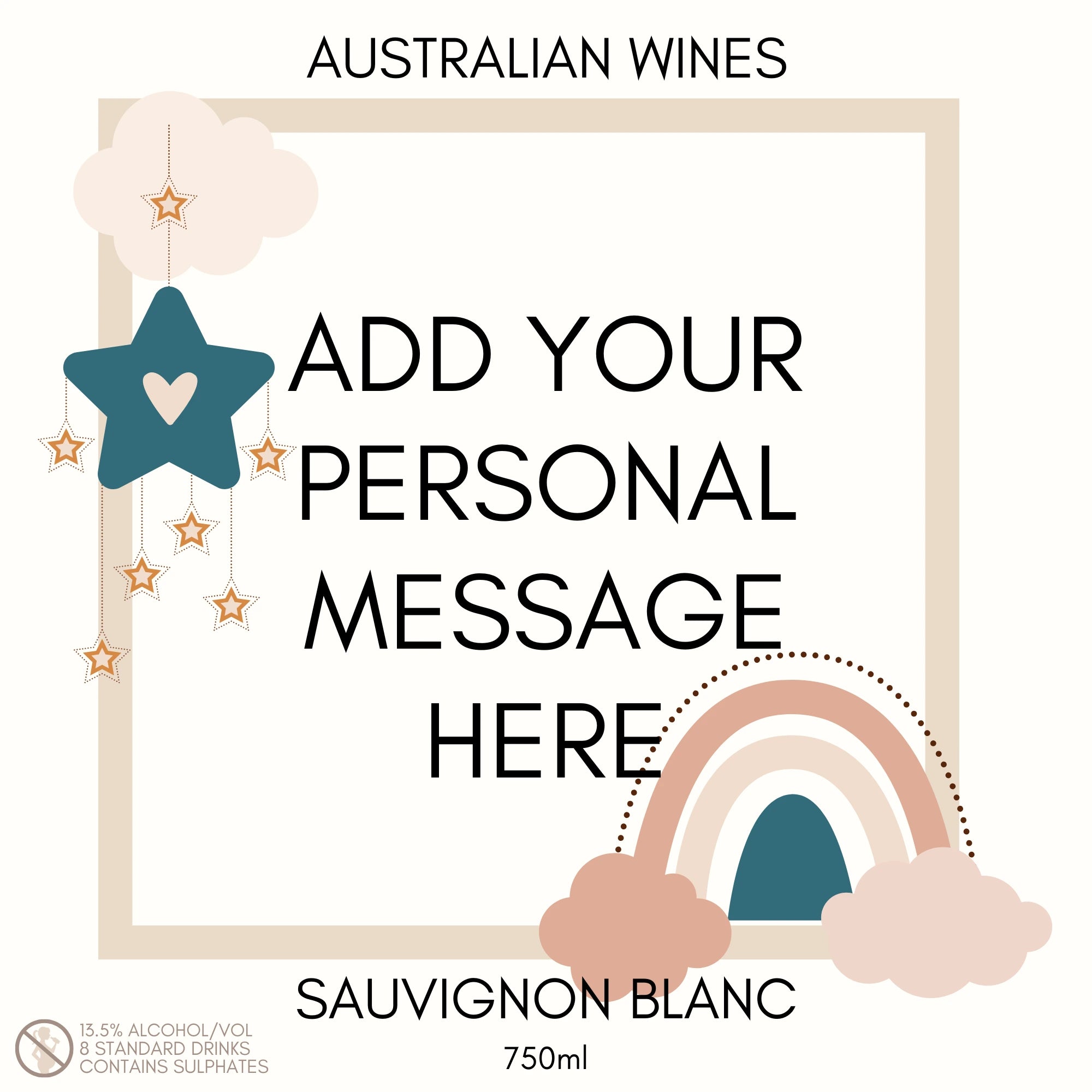 Rainbow Sauvignon Wine Label