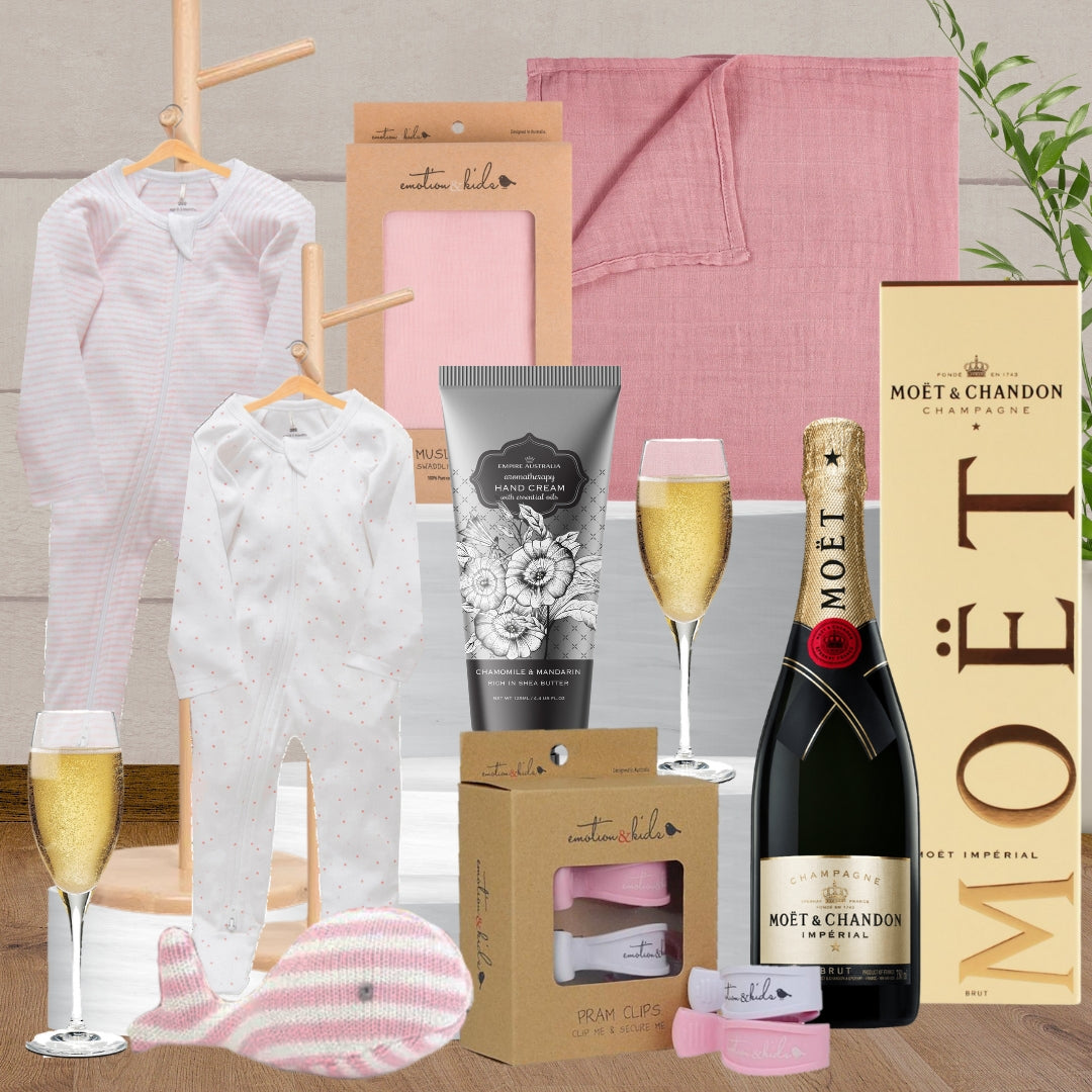 Baby Girl & Bubbles Celebration - Baby Gifts Australia