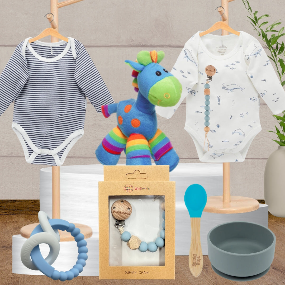 Baby Boy Feed Time Hamper - Baby Gifts Australia