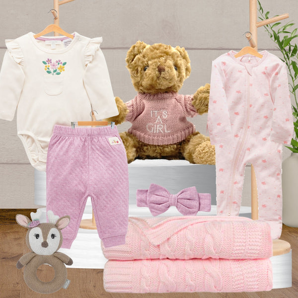 Newborn Baby Girl Growsuit Gift Hamper