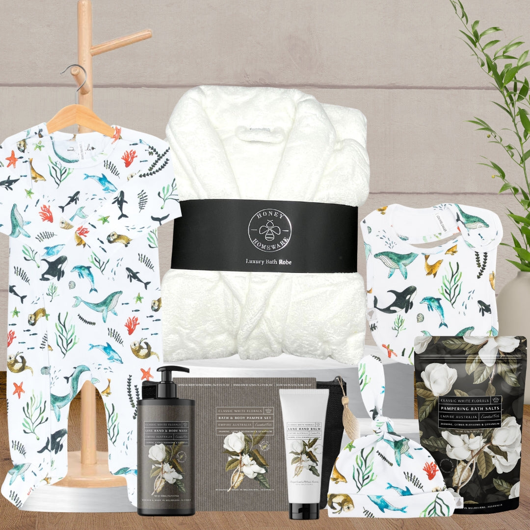 Mum and Baby Boy Hamper - Baby Gifts Australia