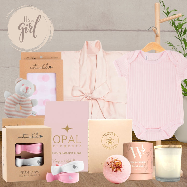 Gender Reveal Baby Girl Hamper - Baby Gifts Australia