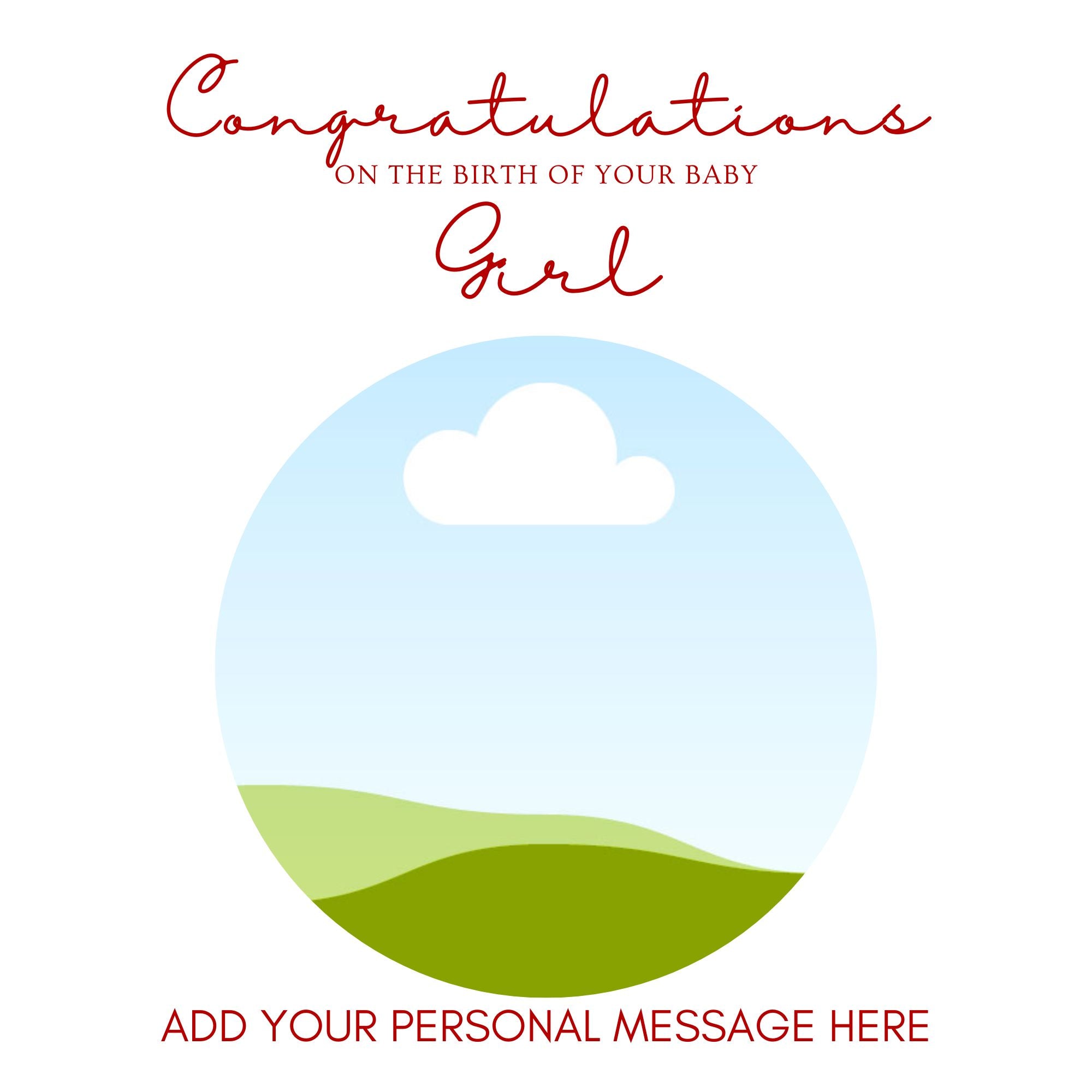 Baby girl Photo Label