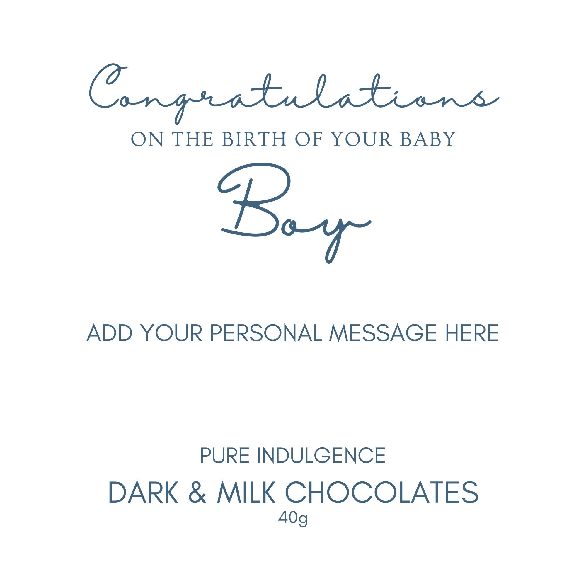 Baby Boy Chocolate Label 06