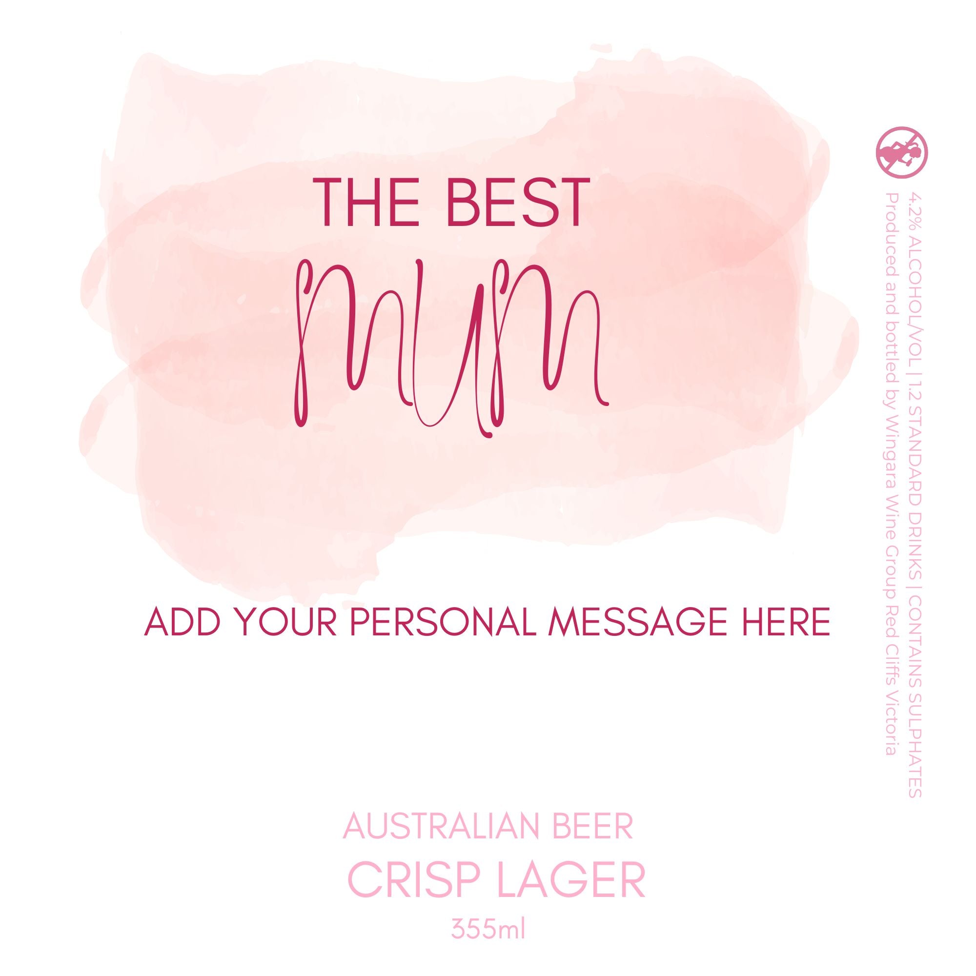 Best Mum Beer Label