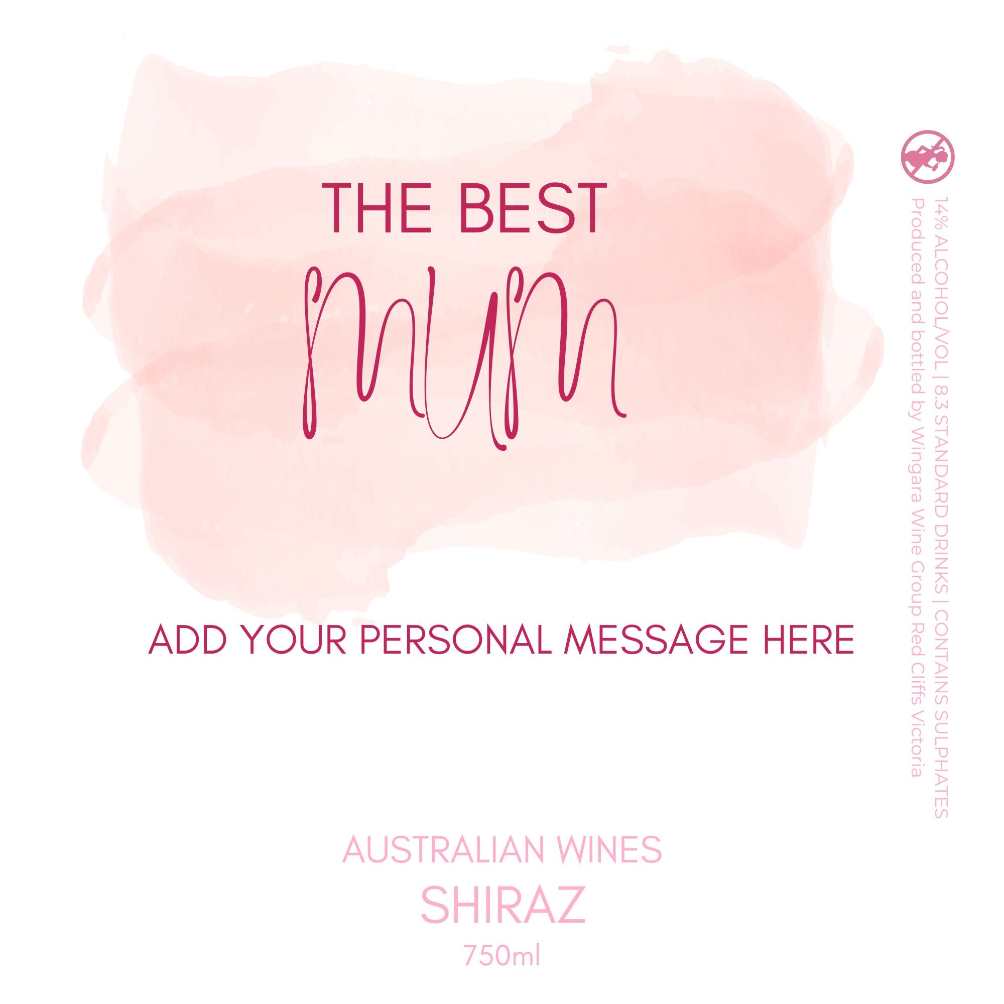 Best Mom Shiraz Wine Label