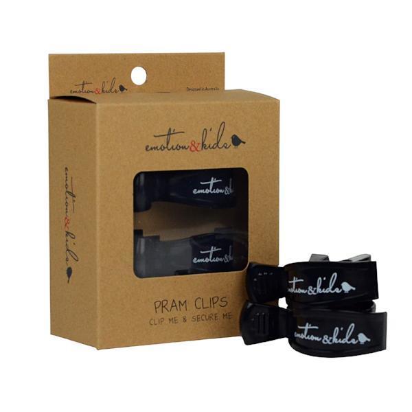 Emotion & Kids Black Pair Pram Clips