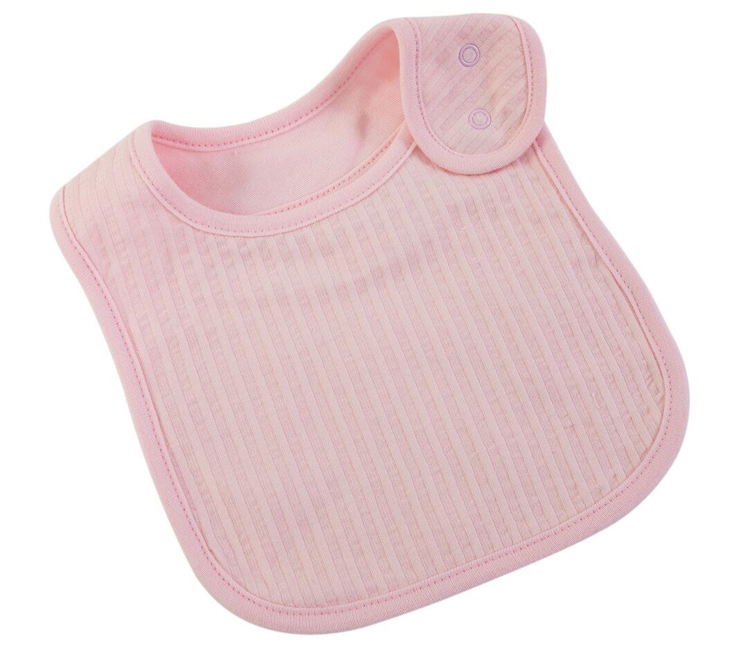 Emotion & Kids Pink Self Stripe Bib