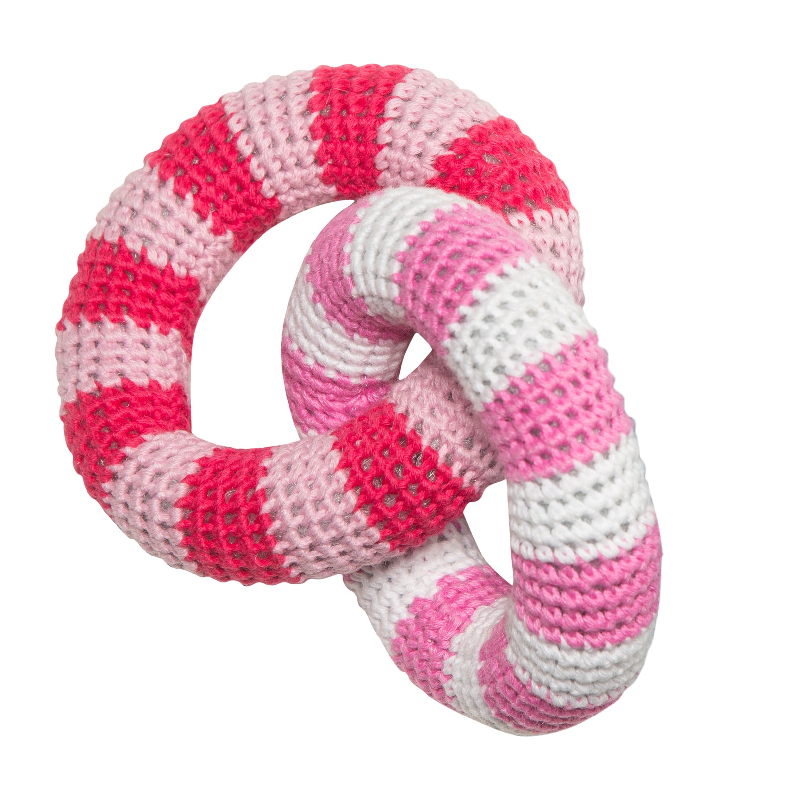 Emotion & Kids Pink & Red Crochet Rattle Rings