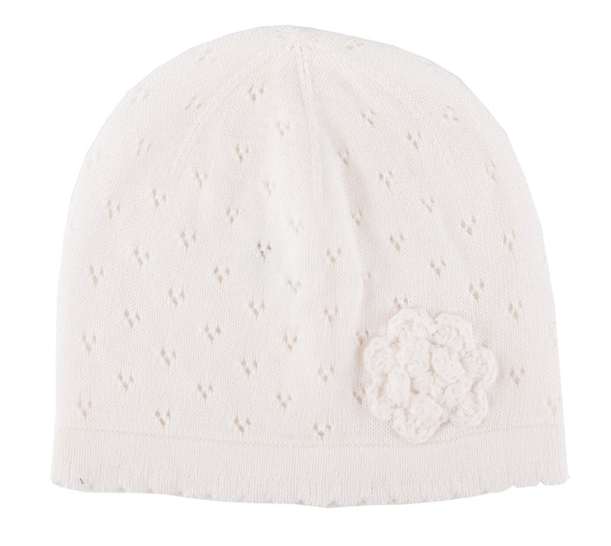 Cream Flower Hat