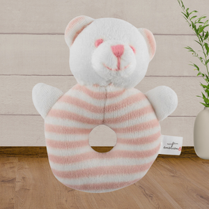 Emotion & Kids Pink Bear Rattle - Baby Gifts Australia