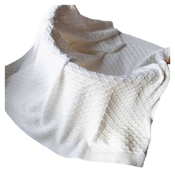 Emotion & Kids Cream Lace Knit Bassinet Blanket
