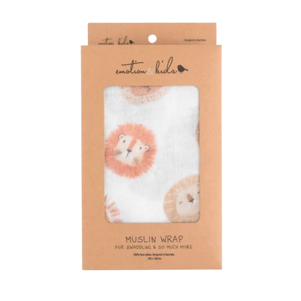 Emotion & Kids Lions Muslin Wrap