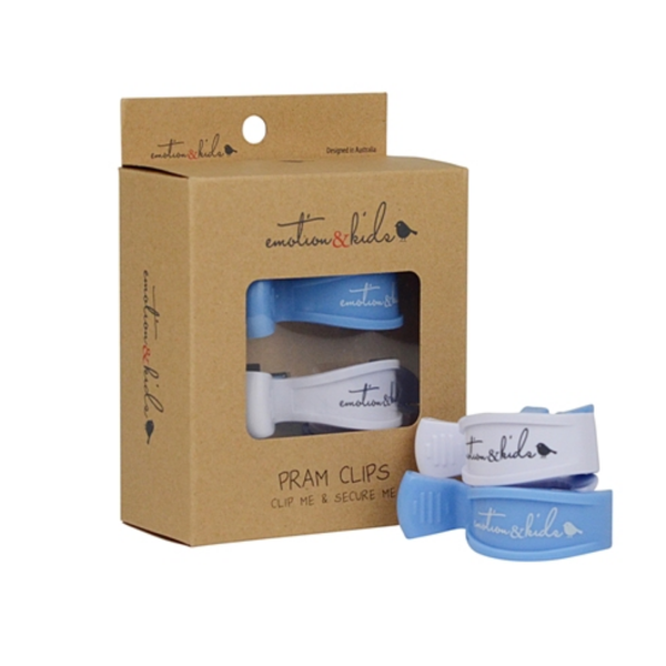 Emotion & Kids Blue & White Pram Clips