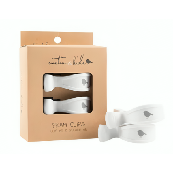 Emotion & Kids White Pram Clips